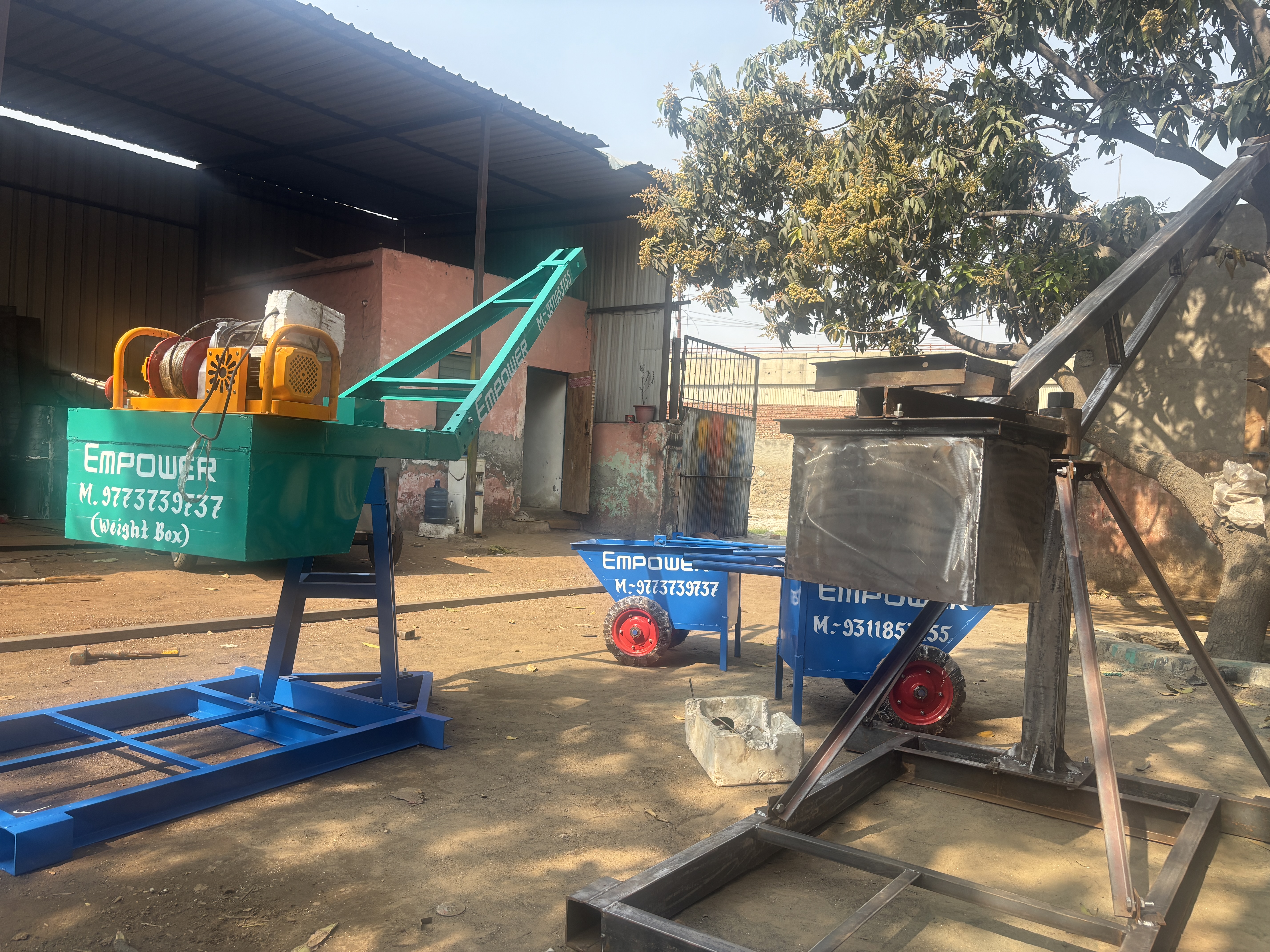 Empower manufacturing yard with industrial machinery